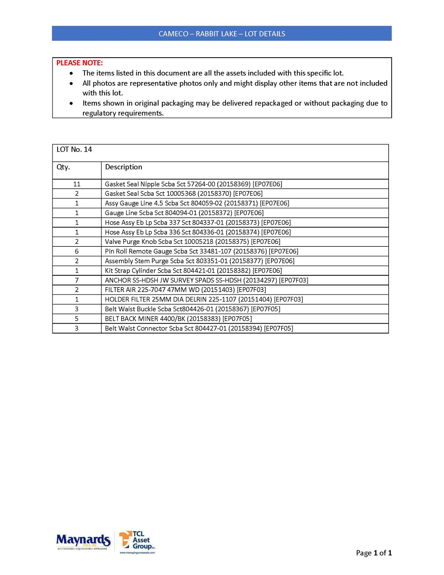 misc. Scuba equipment and replacement parts, etc. (please see attached for detailed lot list. - Image 4 of 4