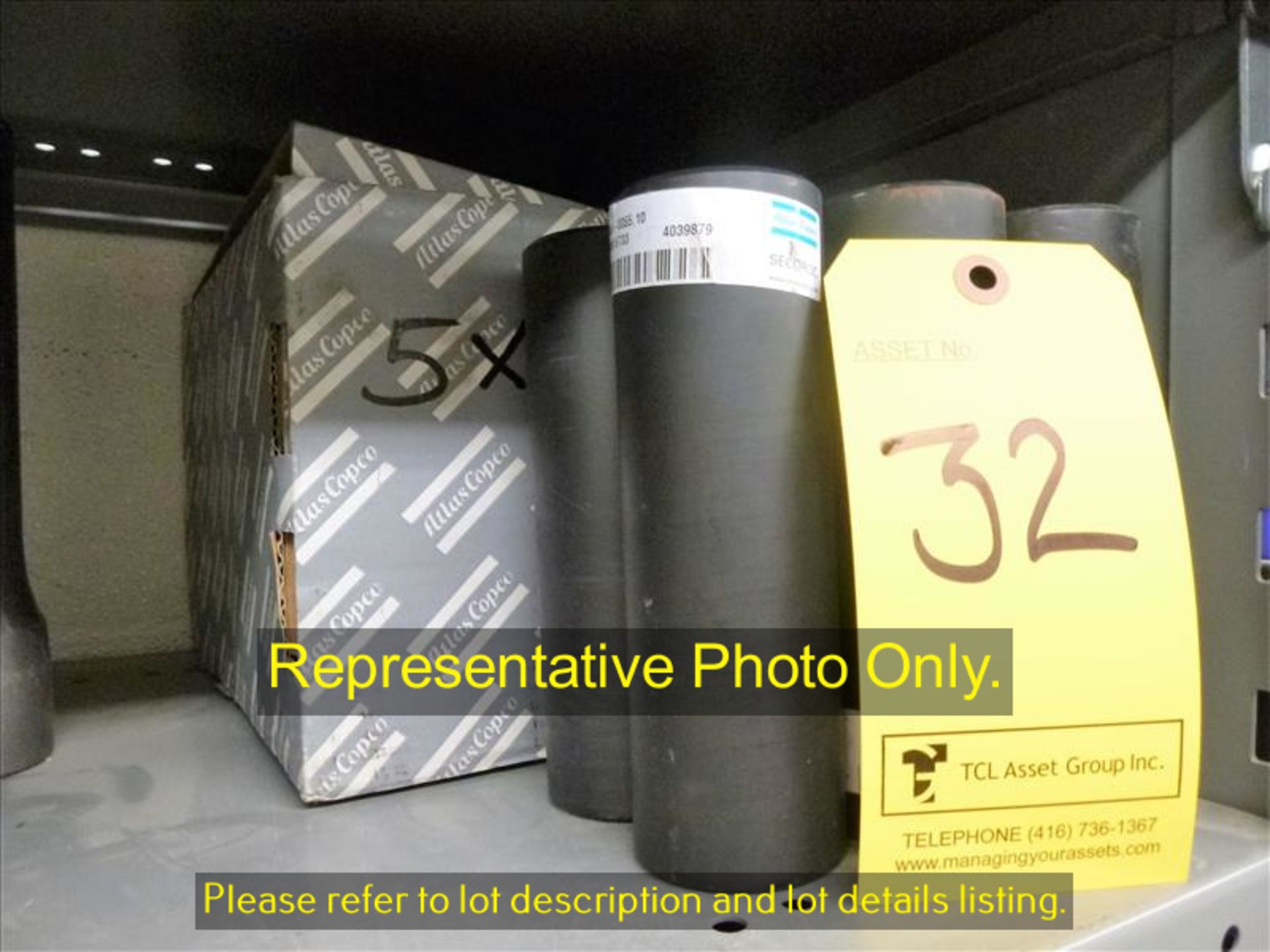 (16) Atlas Copco couplers, 170MM, p/n 90515733 [Items shown in original packaging may be delivered