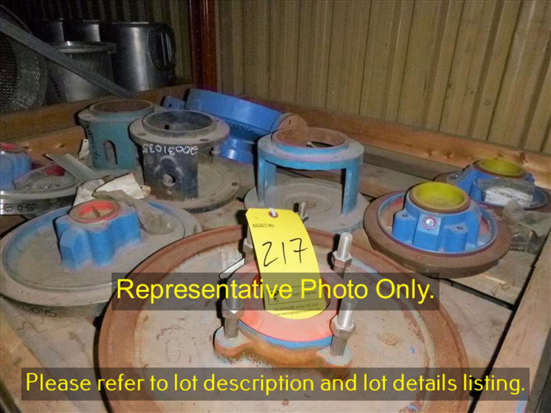 misc. pump spare parts, etc. (please see attached for detailed lot list. NOTE: quantities are