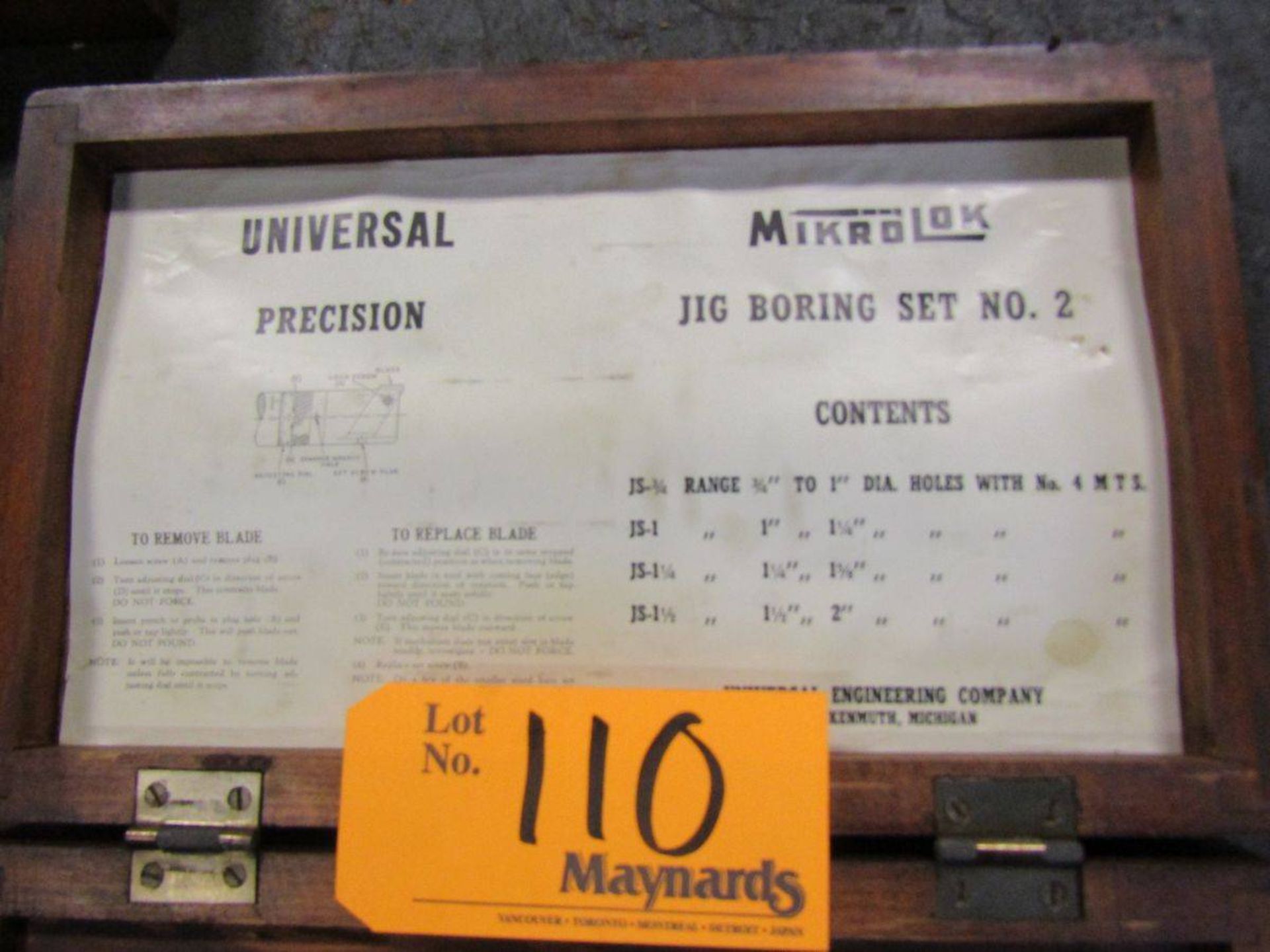 Universal Precision MikroLok No. 2 Jig Boring Set - Image 2 of 2