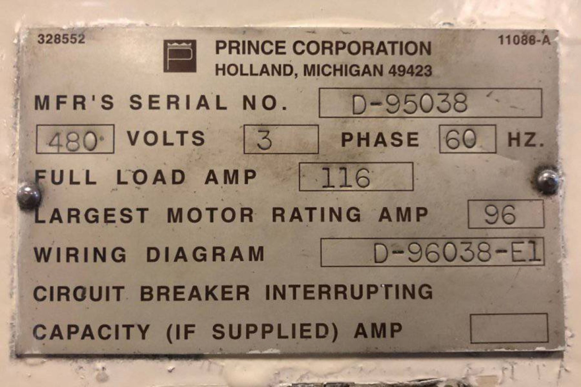 Prince 836 CCA Aluminum High Pressure Die Casting Machineÿÿ - Image 14 of 21