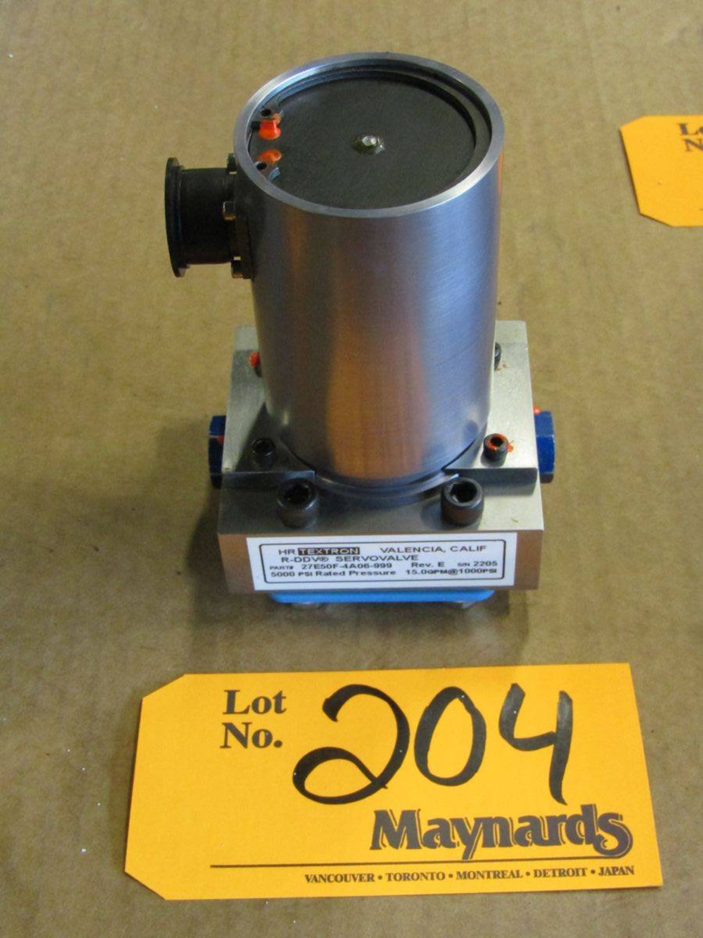 HR Textron 27E50F-4A06-999 R-DDV Servo Valve