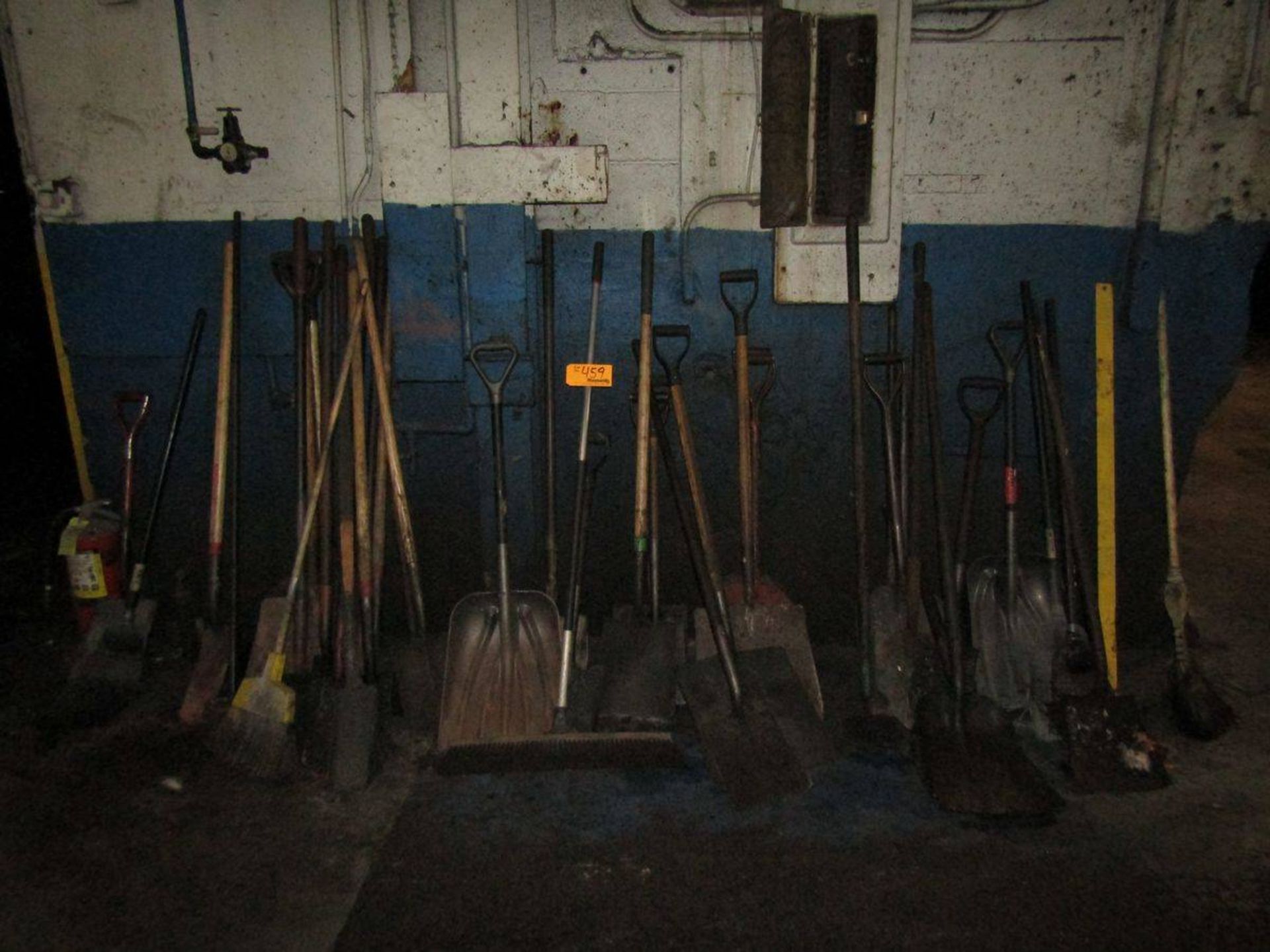 Lot of Assorted Brooms & Shovels