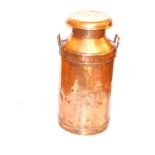 A Very Good Copper Lidded Milk Can