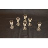 A Lot of Six Waterford Sherry Glasses