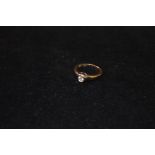 A 9ct Gold Diamond Solitaire Ring