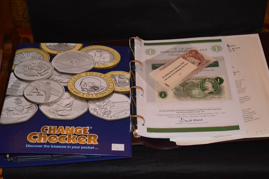 Two Volumes of Notes and Coins