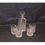 A Royal Albert Decanter and Four Matching Tumblers