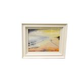 A Framed Oil 'Early Morning Beach Stroll' - Paula McKinney