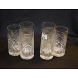 A Set of Six Tall Crystal Tumblers