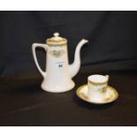 A Noritake Teapot and Matching Cup and Saucer