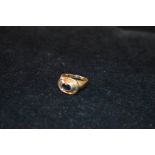 A Very Heavy 18ct Gold Sapphire Ring