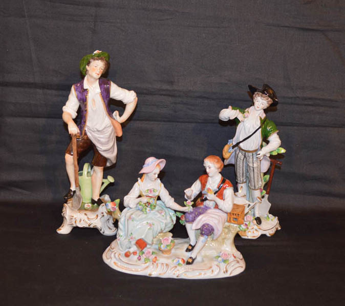 A Group of Three Continental Figurines