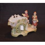 A Pair of Porcelain Figurines 'The Irish Cart'