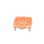 An Upholstered Button Top Small Stool