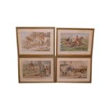 A Very Interesting Set of Four Framed Equestrian Prints - John Leech