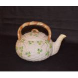 A Belleek Shamrock Pattern Teapot, Second Period