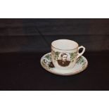 A Rare Victorian Irish Political Cup and Saucer - John Dillon M.P.