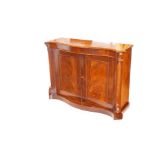 A Very Nice Rosewood Shaped Front, Two Door Side Cabinet