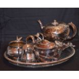 A Collection of Silver Plated Ware on A Gallery Tray