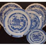 A Lot of Five Staffordshire and Other Plates