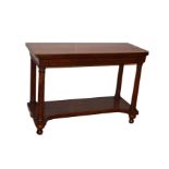 A Very Nice Mahogany Hall/Side Table, Two Drawers