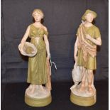 A Large Pair of Royal Dux Figurines