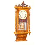 A Very Nice Inlaid Mahogany Mirror Backed Wall Clock