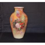 A Large Bone China Hand Painted Vase