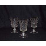 A Lot of Three Early Crystal Rummer Glasses