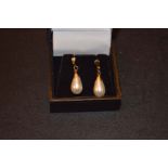 A Pair of 9ct Gold Pearl Drop Earrings