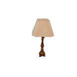 A Tall Gilted Metal Based Table Lamp and Shade