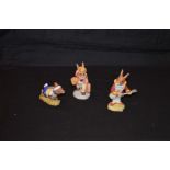 A Set of Three Bunnykin Figurines