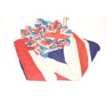 A Vintage Union Jack Flag (5'6 x 3'9) and Union Jack Bunting of 15 Flags