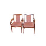 A Nice Pair of Upholstered Swiss Armchairs