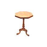 A Nice Inlaid Walnut Octagonal Topped Occasional Table