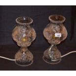 A Pair of Cut Glass Lamps