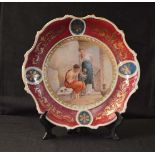 A Very Nice Hand Painted and Gilted Vienna Wall Plate