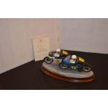 A Limited Edition Border Fine Art Figurine 'Wheel to Wheel', and its box