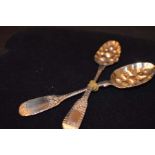 Two Silver Berry Spoons, London 1813 and Exeter 1847