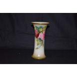 A Royal Worcester Vase Painted Roses, Signed M Blake