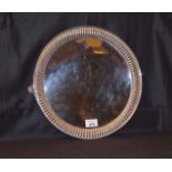 A Very Nice Circular Footed Tray, London 1883, M Hall & Co