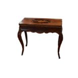 A Very Nice Inlaid Mahogany and Gilt Mounted Marquetry Turn Over Leaf Card Table