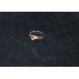 A 9ct Gold and Aquamarine Ring