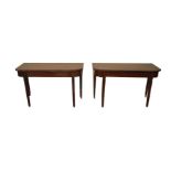 A Good Pair of D End Hall / Side Tables
