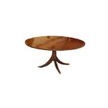 A Circular Mahogany Dining Room Table on Centre Pedestal