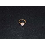 A Good 18ct Gold Diamond Pear Shaped Ring