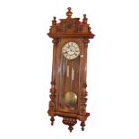 A Very Nice Mahogany Cased Double Weight Vienna Wall Clock