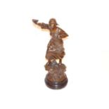 A Bronzed Figurine of a Lady
