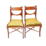 A Fine Pair of Mahaogny Framed Chairs
